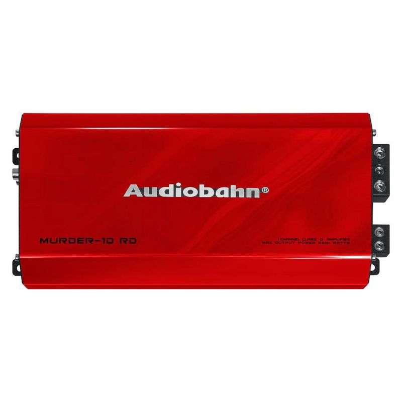 Amplificador Clase D 1 Canal Audiobahn MURDER1DRD 2400W Rojo