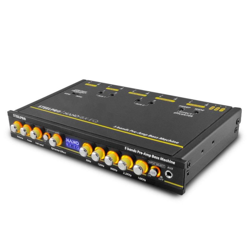 Ecualizador Pre-amp 5 Bandas Efecto Epicentro 9volt Steelpro NANO-BX-EQ