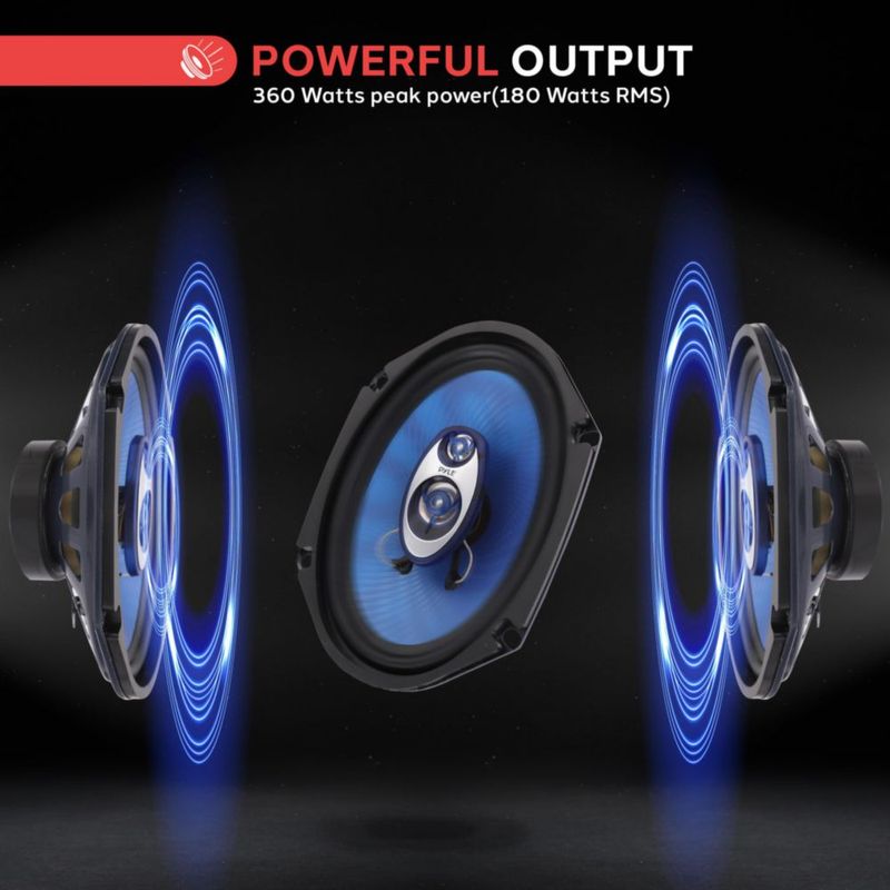 Altavoces de sonido para coche Pyle PL683BL 6 x 8 360 W 3 vías 4 ohmios