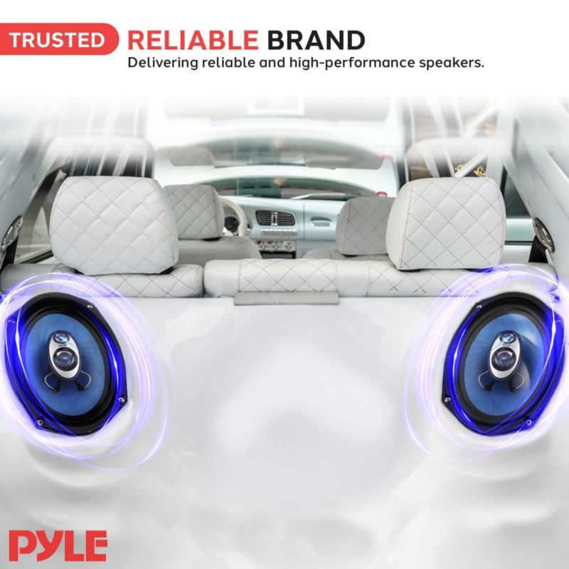 Altavoces de sonido para coche Pyle PL683BL 6 x 8 360 W 3 vías 4 ohmios
