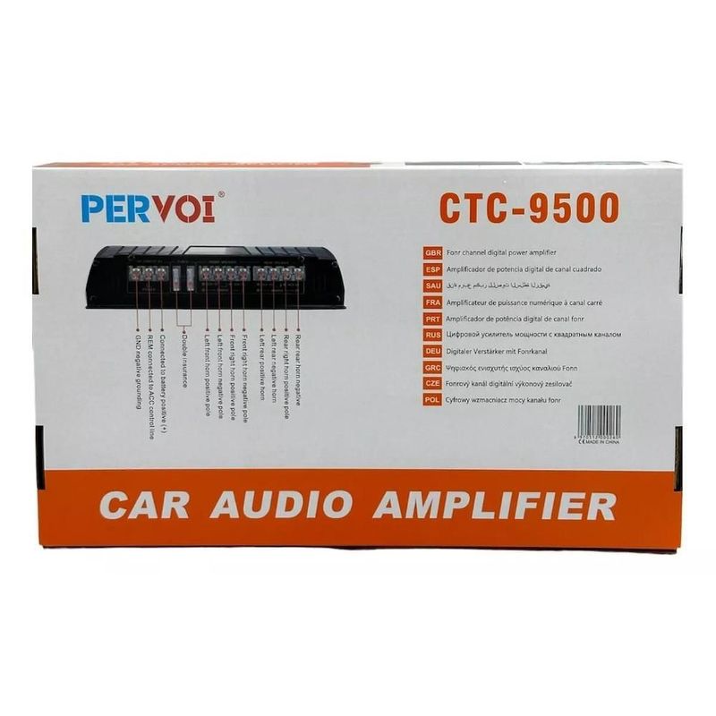 Amplificador automotriz 4 canales pervoi ctc-9500