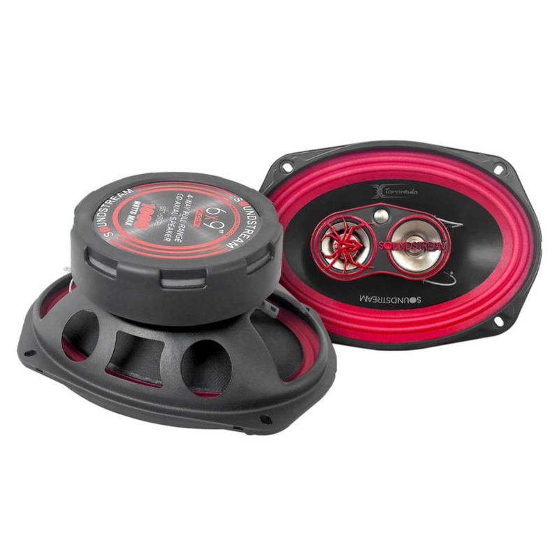 Bocinas para auto 6x9 pulgadas 4 Vías Soundstream Tarántula 1200W Doble Suspensión magneto de 50 Oz