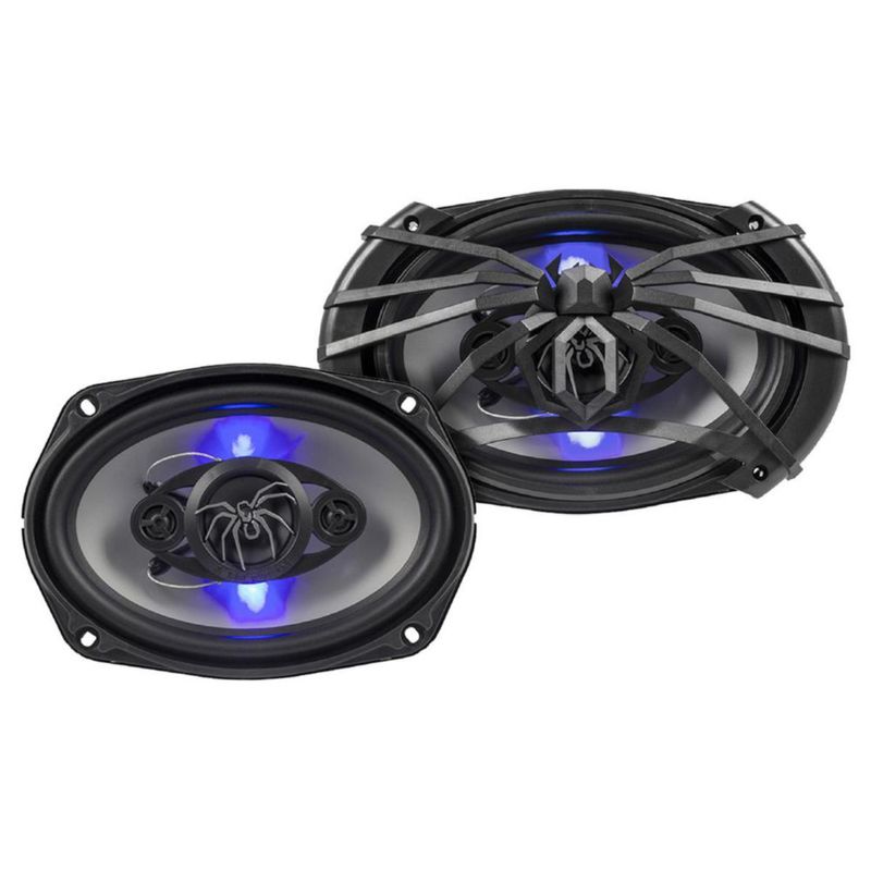 Bocinas 6x9 Cono De Plata Y Led Azul LX690 Soundstream