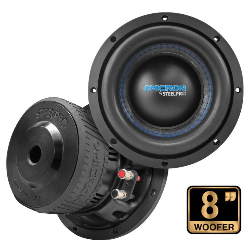 Subwoofer 8 Pulgadas 4+4 Ohms 2000w Max Omicron Steelpro Negro OC-8000