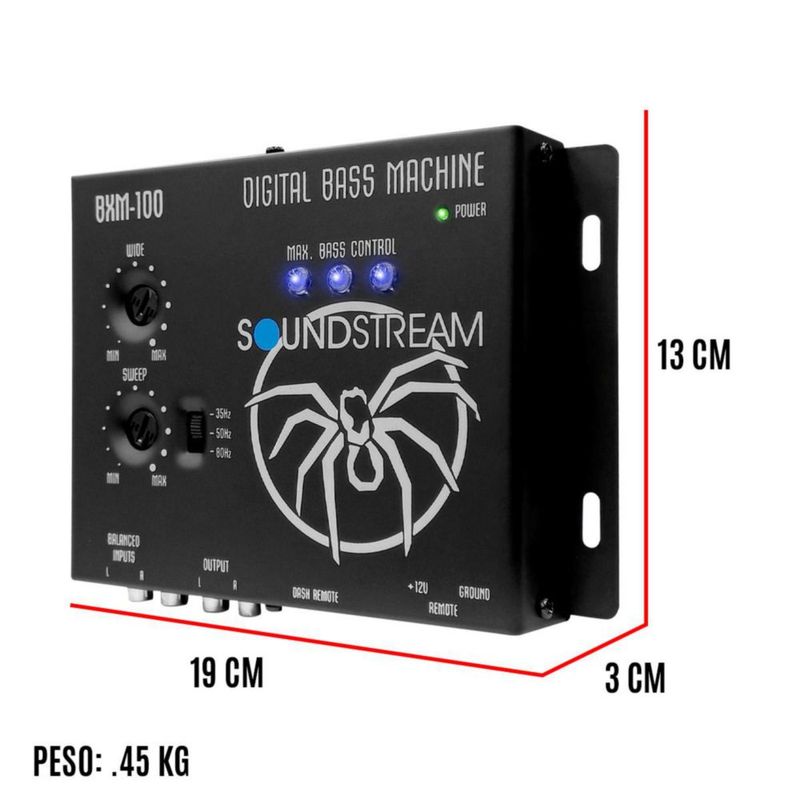 Epicentro Soundstream BXM-100 Restaurador de Bajos Auto con Control Remoto