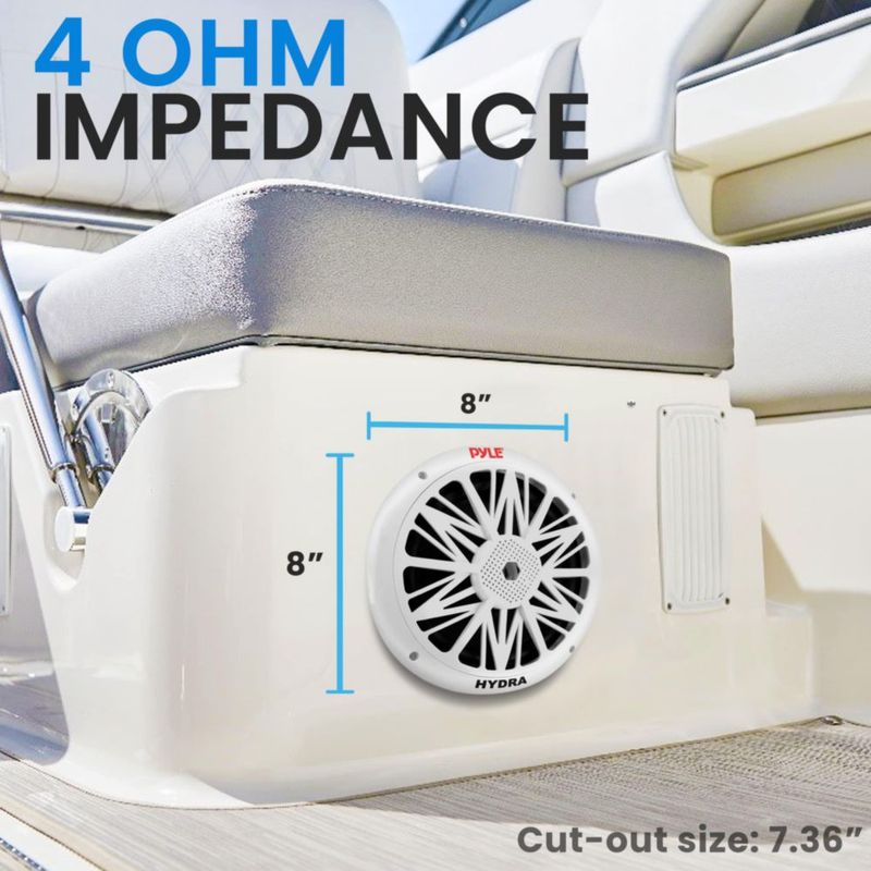 Altavoces marinos Pyle PLMR82 8 pulgadas 300 W resistentes al agua blancos