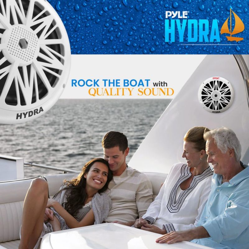 Altavoces marinos Pyle PLMR82 8 pulgadas 300 W resistentes al agua blancos