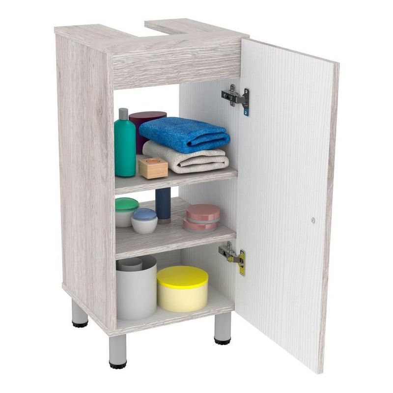 Gabinete de baño para lavabo dena maderkit ceniza c/p