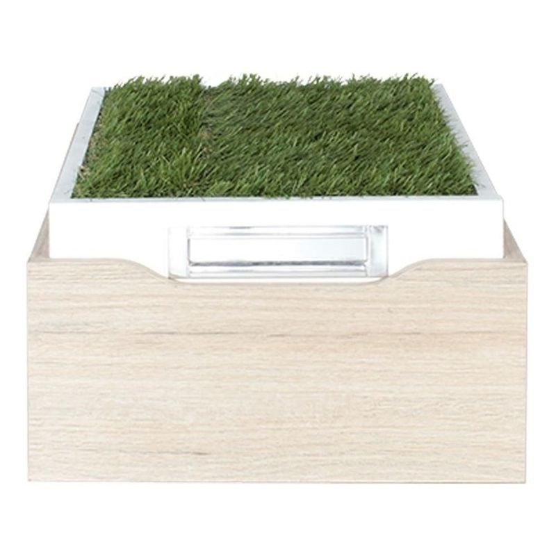 Cama para mascotas blanco-rovere 40x24x53 mdp