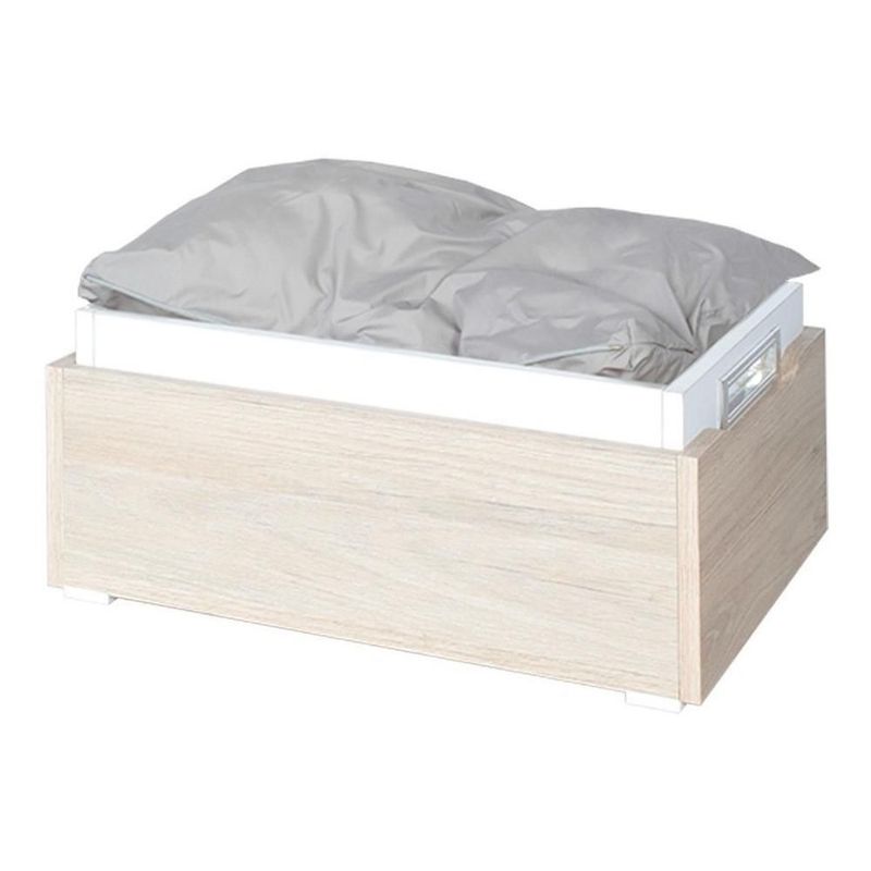 Cama para mascotas blanco-rovere 40x24x53 mdp