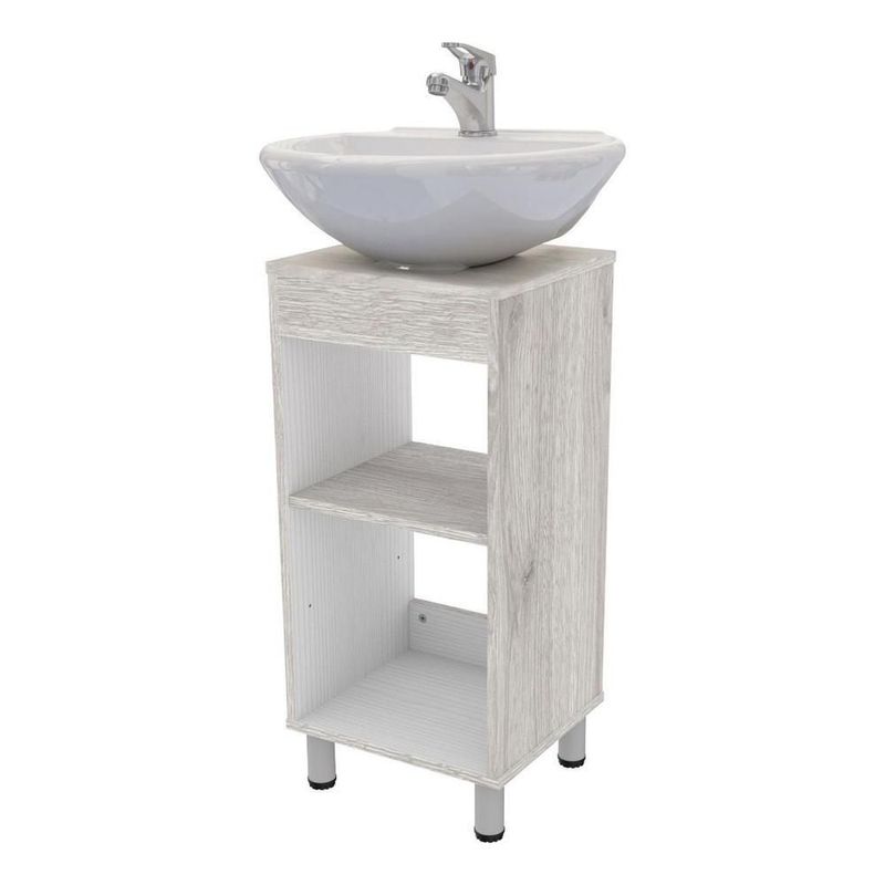 Gabinete de baño para lavabo dena maderkit ceniza s/p