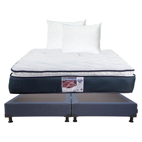 Colchón King Size Spring Air Mónaco + Box + 2 Almohadas Osos RGH