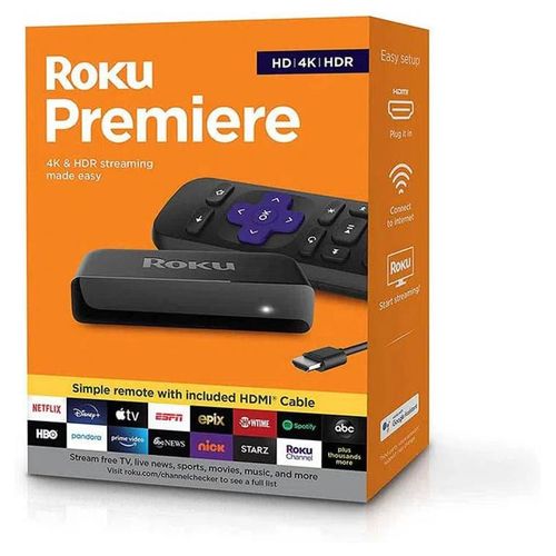 Roku 3920RW Premiere 4K HDR Streaming Player Black
