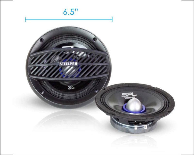Set De Medios 6.5 Tweeter Crossover SPL-65X 400w Rms Steelpro