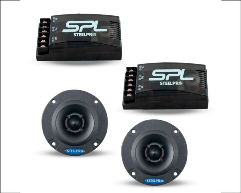 Set De Medios 6.5 Tweeter Crossover SPL-65X 400w Rms Steelpro