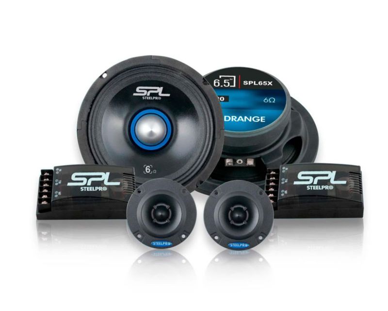 Set De Medios 6.5 Tweeter Crossover SPL-65X 400w Rms Steelpro