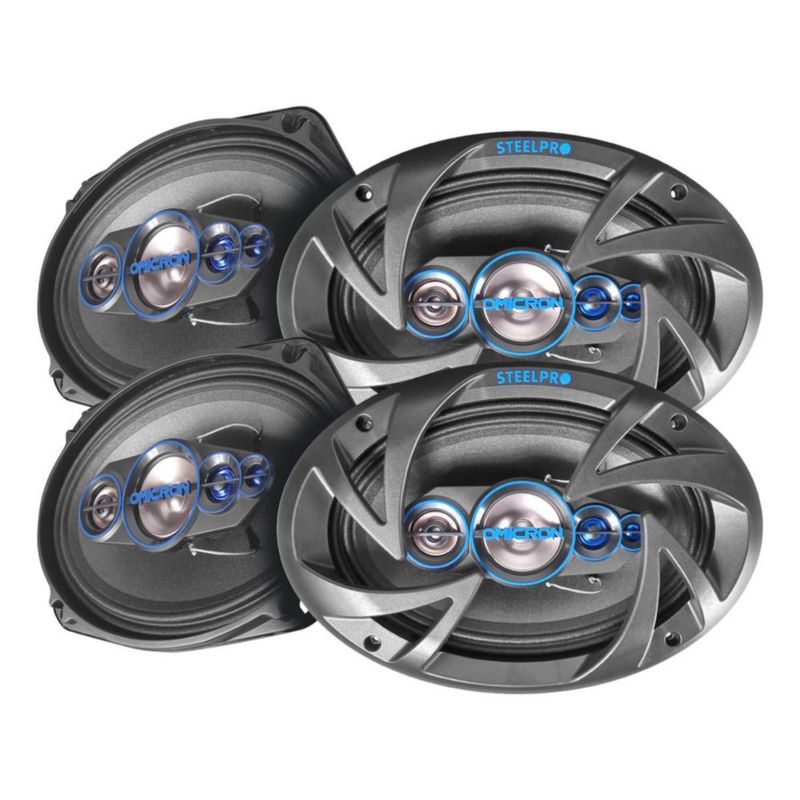 Bocinas 6x9 Steelpro Omicron Oc-690 380 W 5 Vias Color Negro Negro