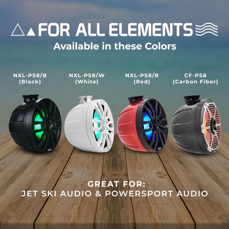 Parlantes DS18 NXLPS8R 20 cm 375 W Máx RGB LED (2 unidades)