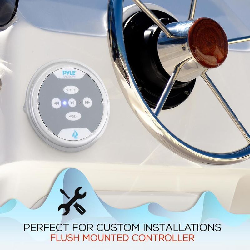 Amplificador Pyle 600W Bluetooth Impermeable de 2 Canales (Grado Marino)
