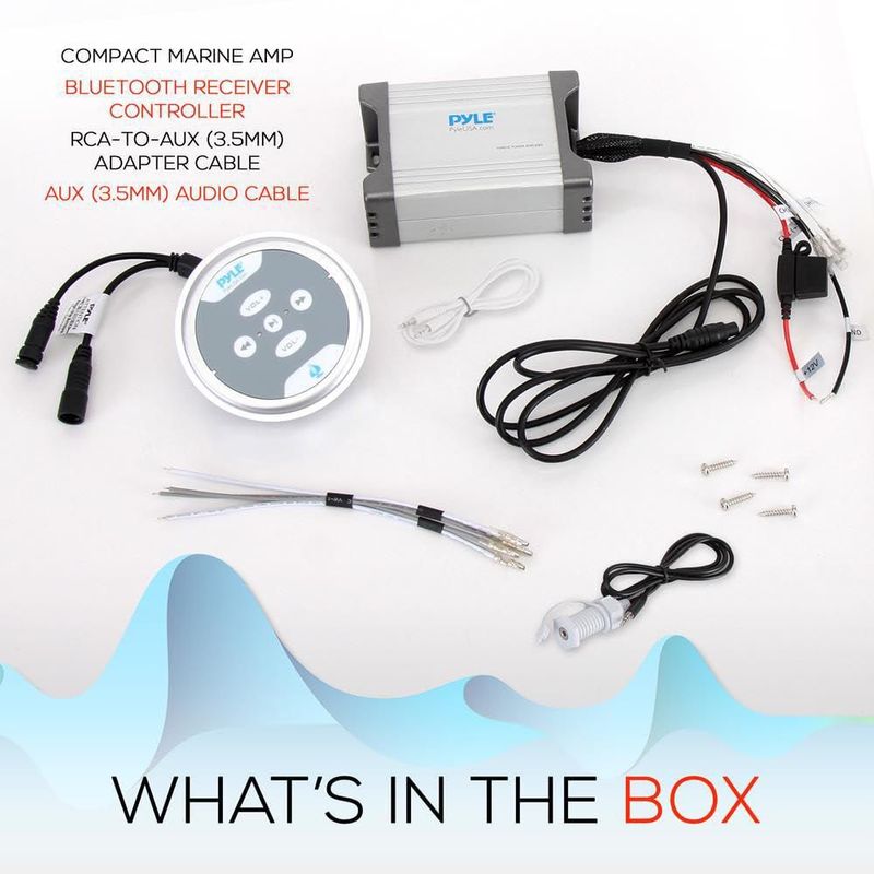 Amplificador Pyle PLMRMBT5S Bluetooth 600W Impermeable para Entorno Marino