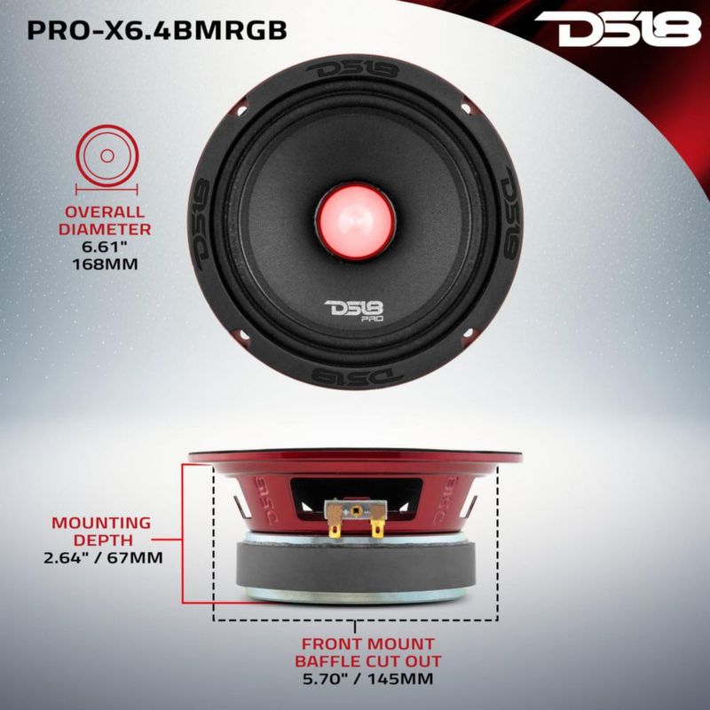 Parlante DS18 PRO‑X6.4BMRGB 16 cm RGB 500 W máx
