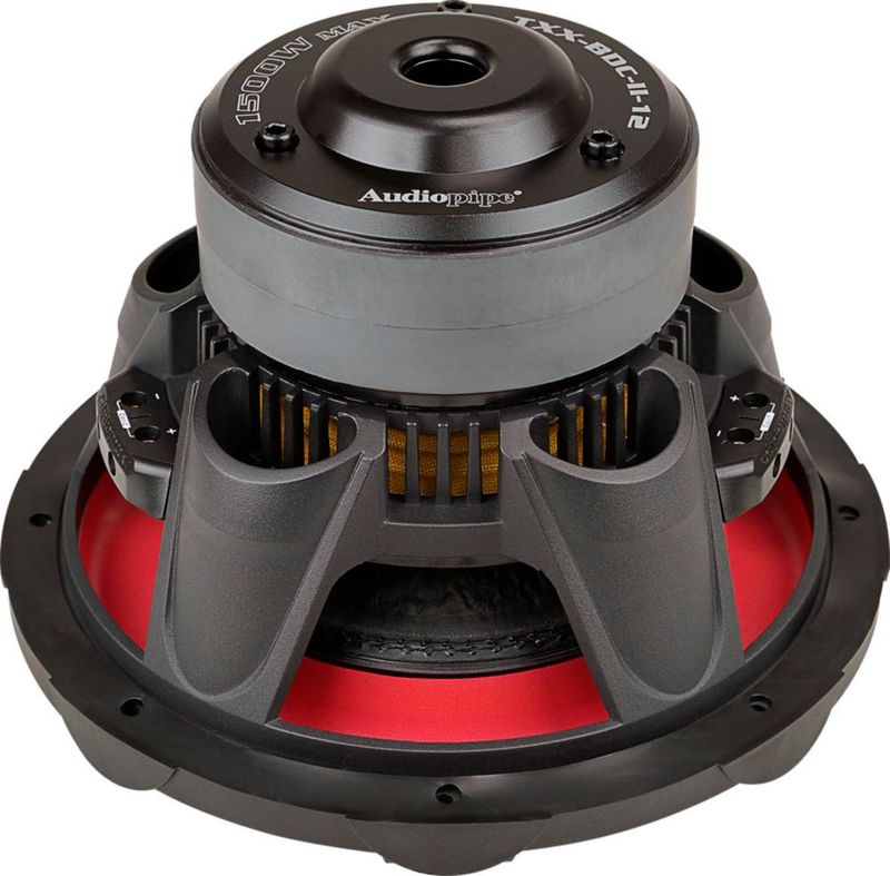 Subwoofer Audiopipe 30 cm 1500 W 2 x 4 Ω Bobina BASV