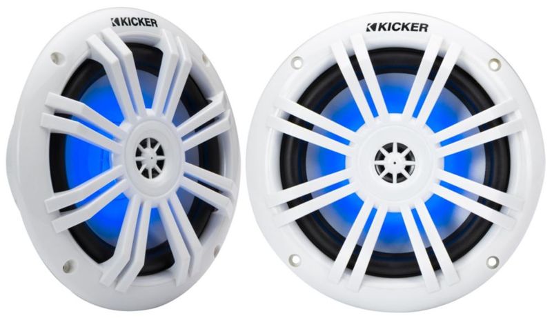 Altavoces marinos KICKER 165 mm RGB LED 4 Ω 150 W (2 pares)
