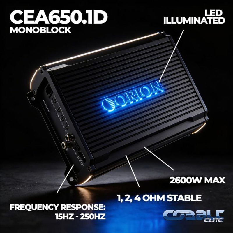 Amplificador ORION CEA650.1D 650W RMS Clase D Monobloque