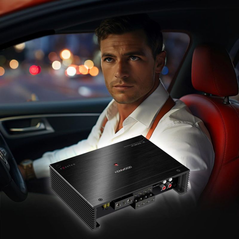 Amplificador para auto Kenwood X303-4 de 4 canales y 600 W Clase D
