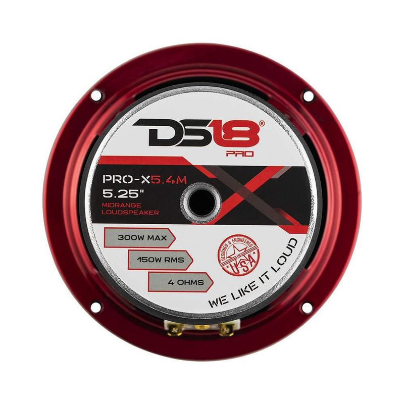 Parlante DS18 PRO-X5.4M 13 cm Rojo 300 W Máx 4 Ω