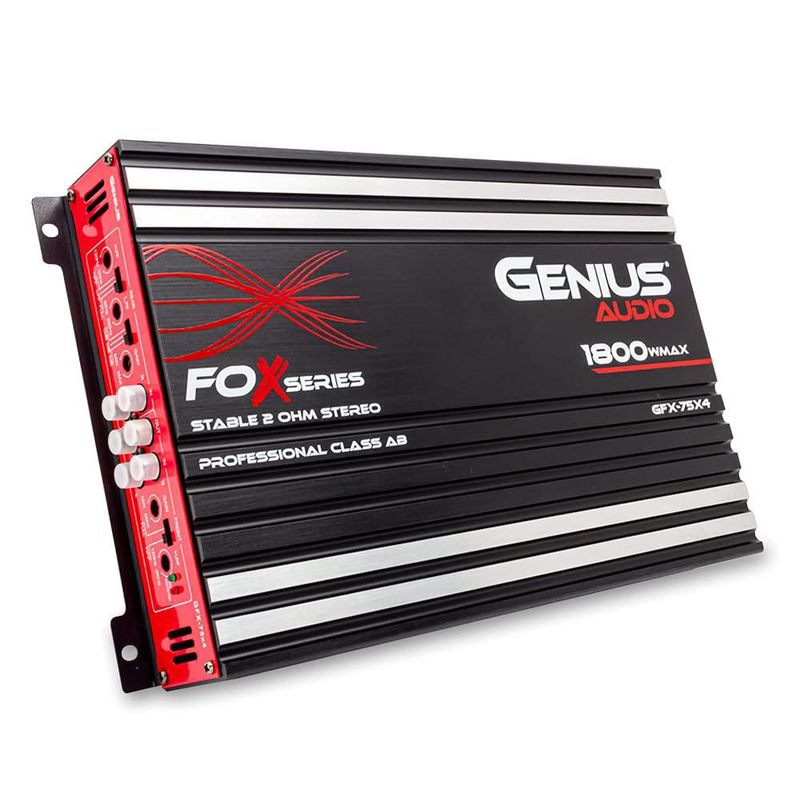 Amplificador de coche Genius GFX-75X4 1800W Clase AB 2 Ω