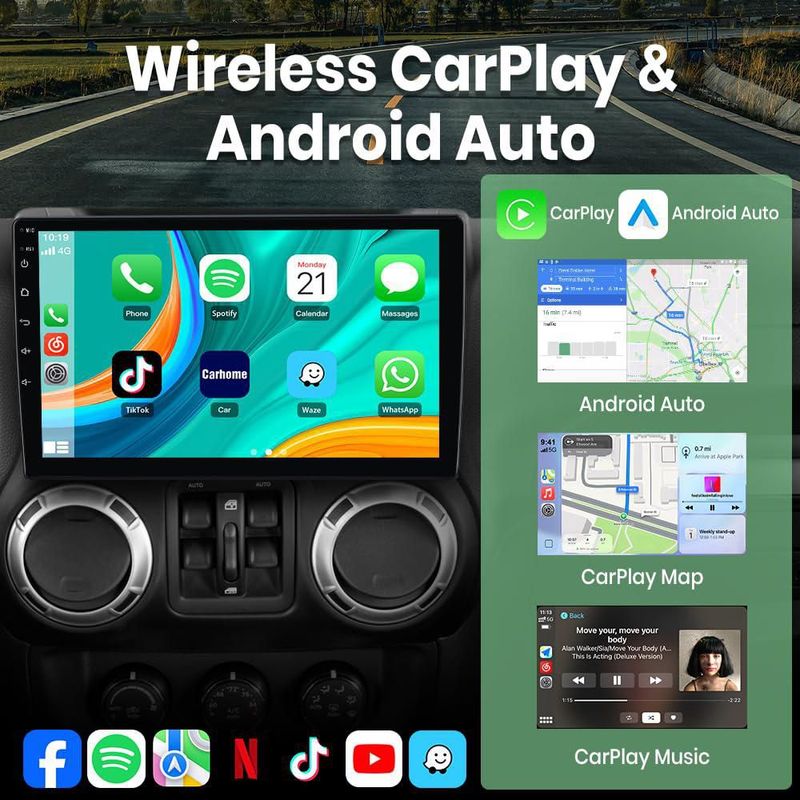 Estéreo de coche Doreon Jeep JK/Compass/Cherokee