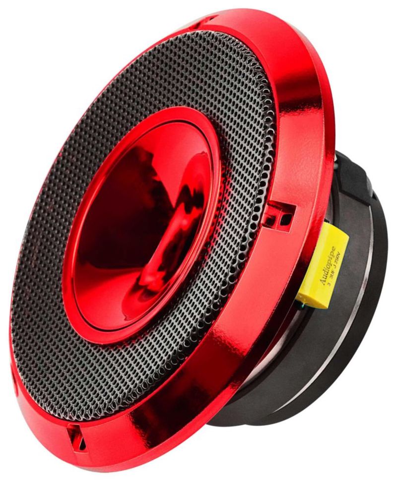 Parlante Audiopipe 17 cm 300 W Rojo Coaxial con Rejilla