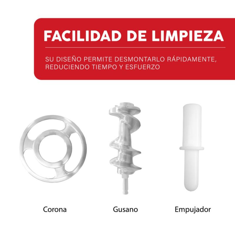 Molino de Carne Industrial VINSON MOLAI-22 1500 W Acero Inoxidable 304