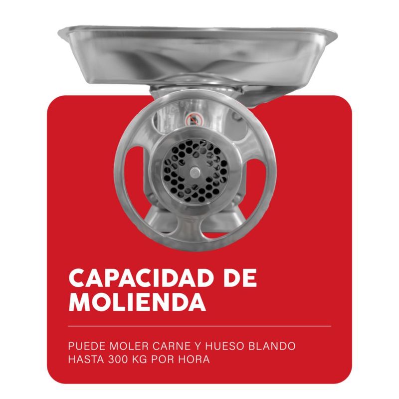 Molino de Carne Industrial VINSON MOLAI-22 1500 W Acero Inoxidable 304
