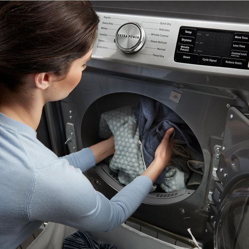 Secadora Carga Frontal Gas Maytag 22kg Sistema Extra Power 7MMGD6630HC Gris acero