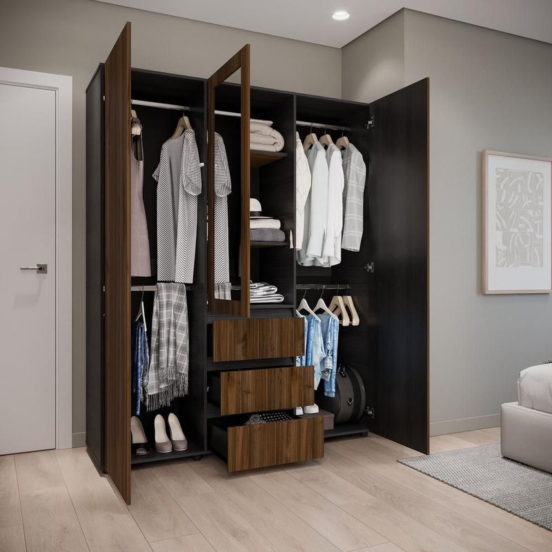 Armario covalt 160cm cafe