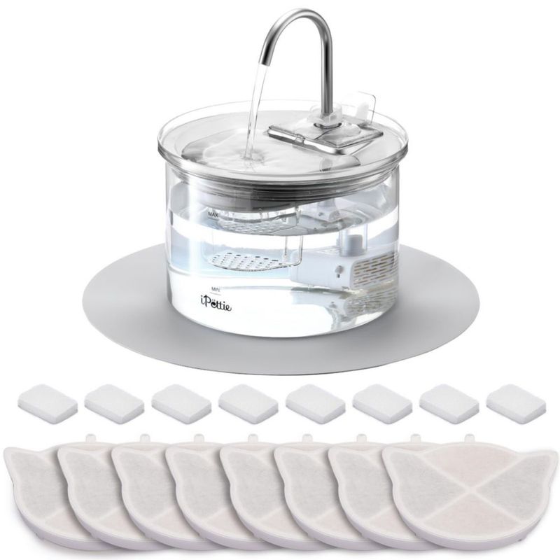 Filtro iPettie 8 unidades 3 etapas 68 oz/2 L para fuente de agua