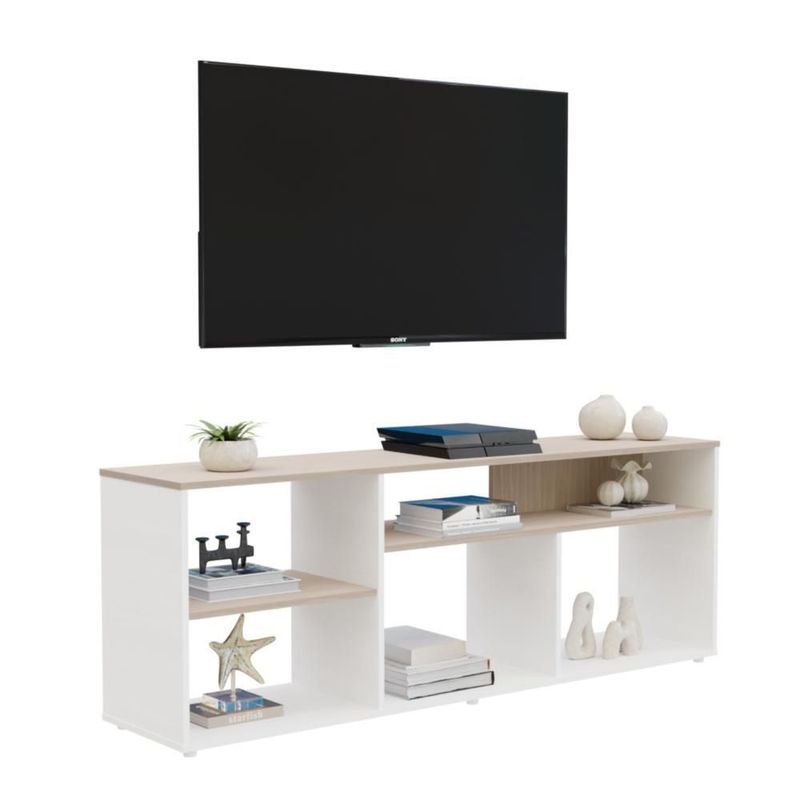 Mesa tv con entrepaños abiertos 160x58cm mdp