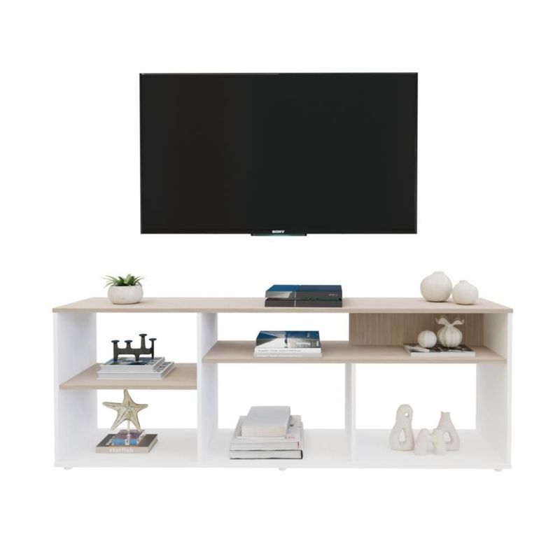 Mesa tv con entrepaños abiertos 160x58cm mdp