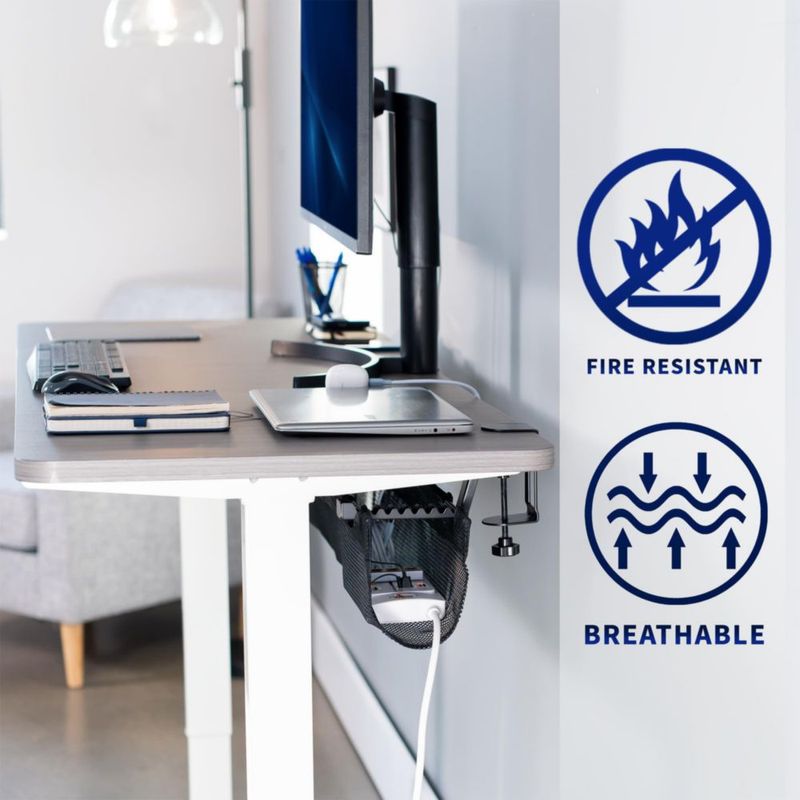 Organizador de cables VIVO 150 cm negro de malla con abrazadera