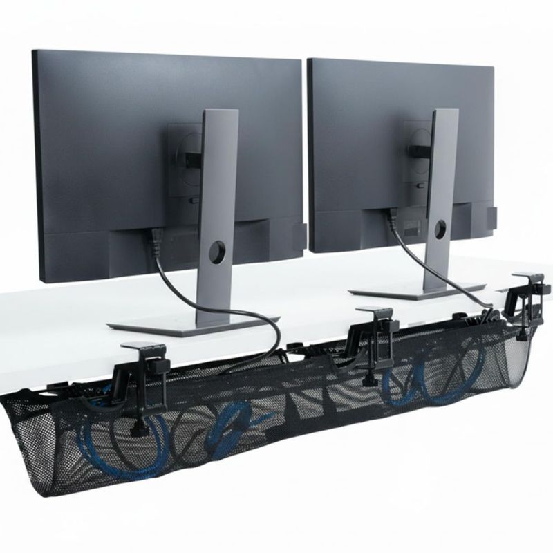 Organizador de cables VIVO 150 cm negro de malla con abrazadera
