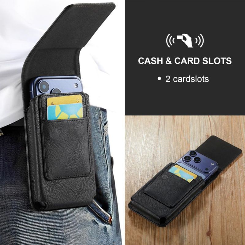 Funda de cuero Soviwo para Galaxy/iPhone 17/16/15/14