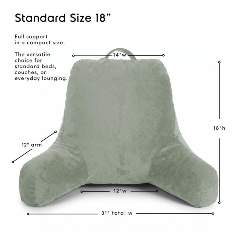 Almohada de Lectura Nestl 46 cm Verde Salvia con Espuma de Memoria