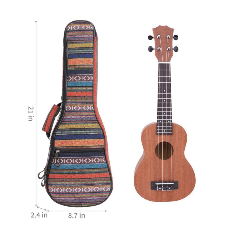 Estuche MUINS para Ukelele de 21 cm – Bolsa de Gig con Acolchado Suave