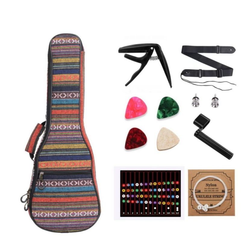 Estuche MUINS para Ukelele de 21 cm – Bolsa de Gig con Acolchado Suave