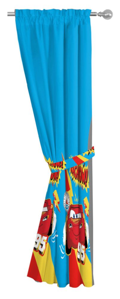 Juego de 2 cortinas Sunny Side Up 107 cm Cars azul