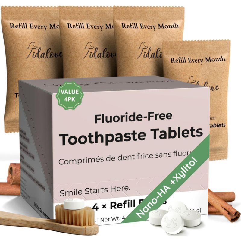 Tabletas de Pasta Dental Tidalove Canela 248 uds nHAp