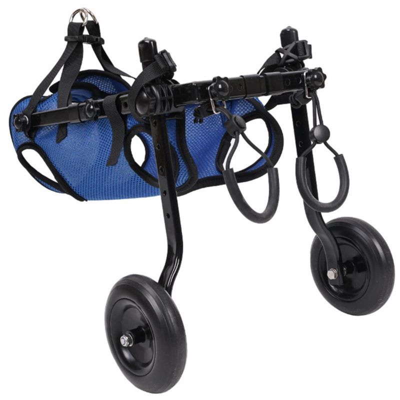 Silla de ruedas para perros genérica talla S (38‑45 cm) para apoyo de patas traseras