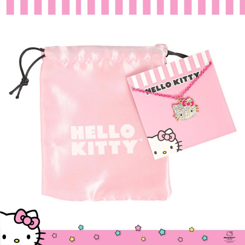 Collar Hello Kitty con Cristales Pavé 41 cm Rosa